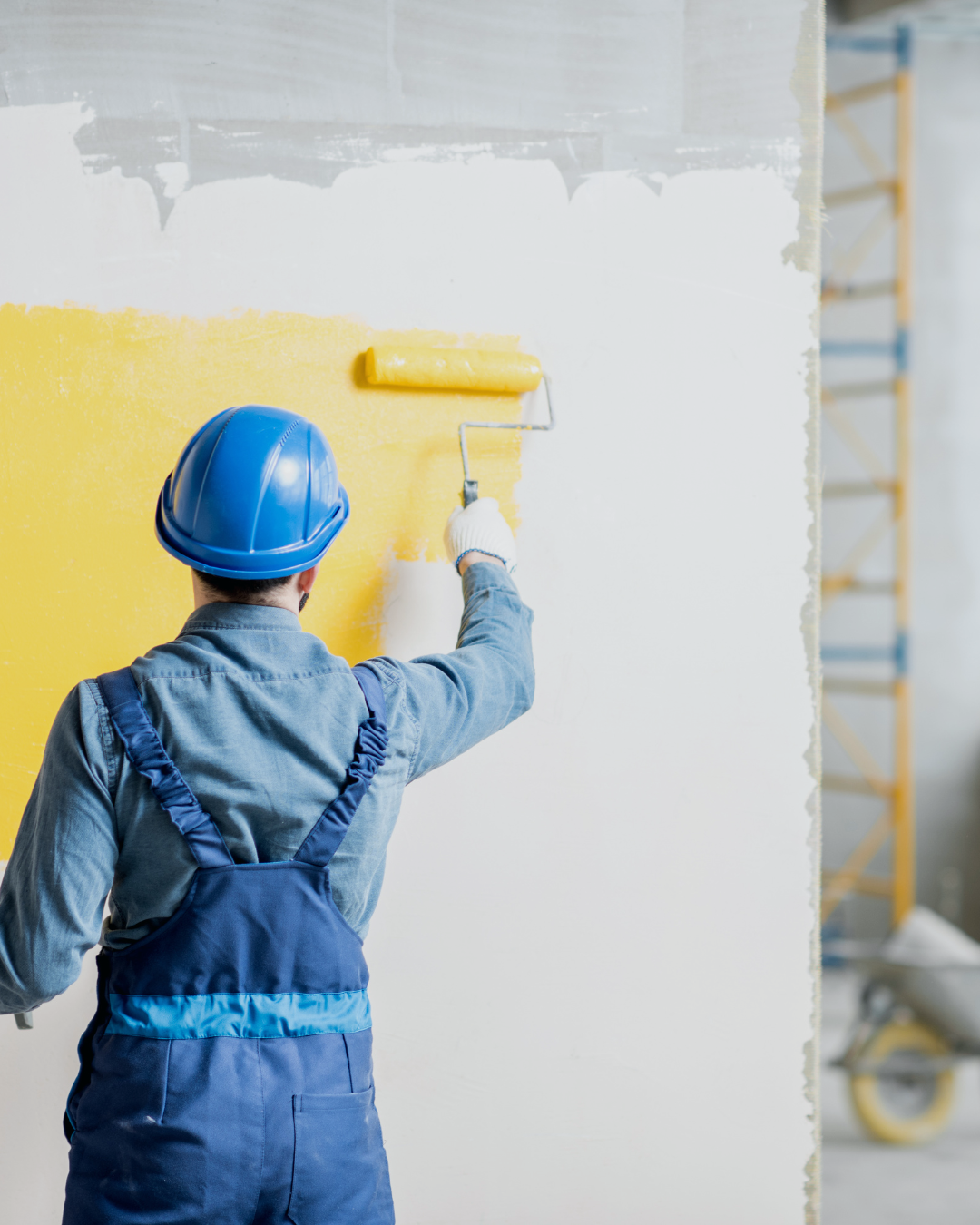 Painting walls for Monroe Quality Contractors