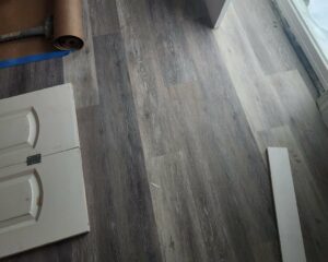Lvp flooring installation in Charlotte home