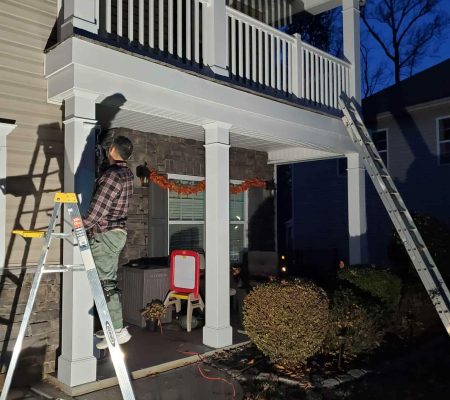 Exterior Columns Repair & Paint Restoration, Charlotte NC